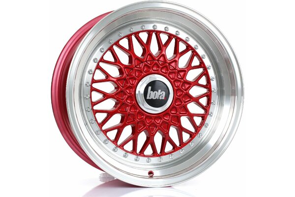 BOLA TX09 | 4X98 | 17x8 | ET 20 TO 38 | 76 | CANDY RED POLISHED LIP