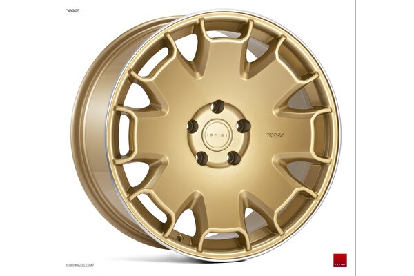 Ispiri Wheels CSR2|18x8.5|5x112|ET42|VINTAGE-GOLD-POLISHED-LIP|STANDARD-CONCAVE